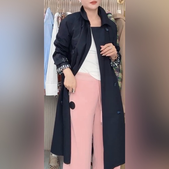 Dior Navy Double-Breasted Trench Coat( outlet clearance) - Picture 10 of 10